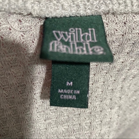 Wild Fable Gray Knit Crop Button Down Tank - Picture 4 of 4